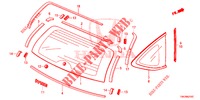 PARE BRISE ARRIERE/VITRE DE CUSTODE pour Honda CR-V 2.0 ELEGANCE 5 Portes 5 vitesses automatique 2014