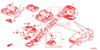 PLAFONNIER pour Honda CR-V 2.0 ELEGANCE 5 Portes 5 vitesses automatique 2014