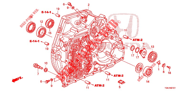 CONVERTISSEUR DE COUPLE (2.0L) pour Honda CR-V 2.0 ELEGANCE 5 Portes 5 vitesses automatique 2014