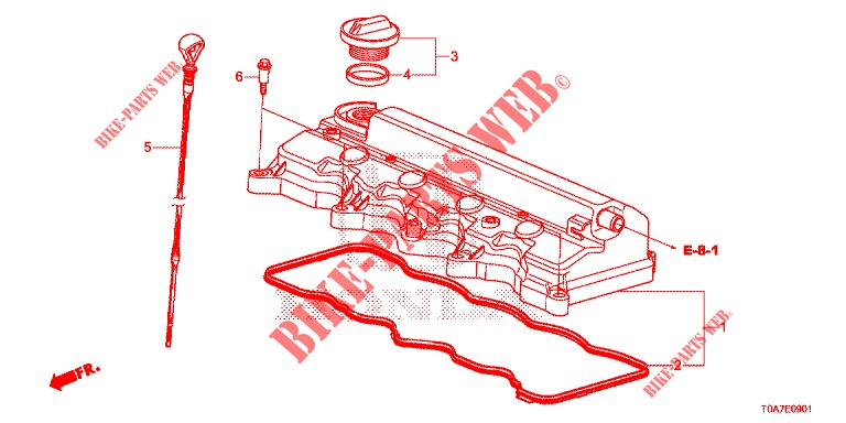 COUVERCLE DE CULASSE (2.0L) pour Honda CR-V 2.0 ELEGANCE 5 Portes 5 vitesses automatique 2014