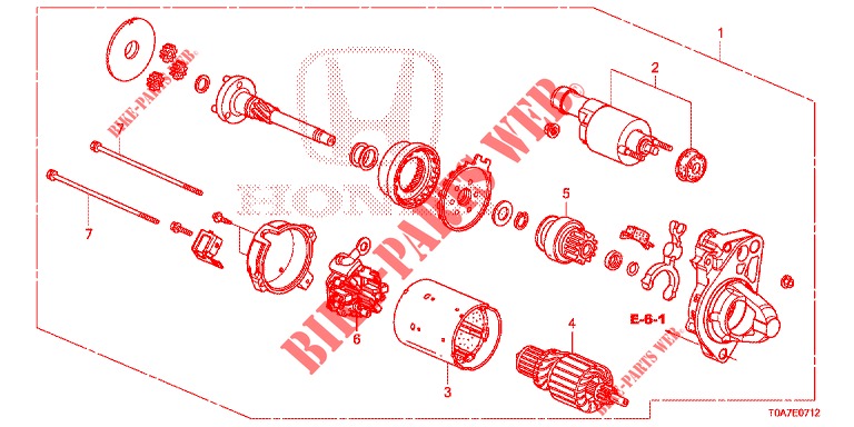 DEMARREUR (DENSO) (2.0L) (1) pour Honda CR-V 2.0 ELEGANCE 5 Portes 5 vitesses automatique 2014