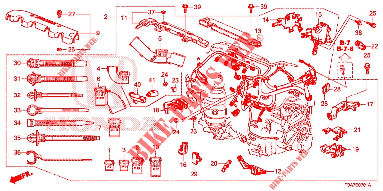 FAISCEAU DES FILS (2.0L) pour Honda CR-V 2.0 ELEGANCE 5 Portes 5 vitesses automatique 2014