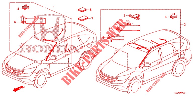 FAISCEAU DES FILS (LH) (4) pour Honda CR-V 2.0 ELEGANCE 5 Portes 5 vitesses automatique 2014