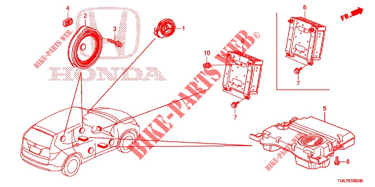 HAUT PARLEUR pour Honda CR-V 2.0 ELEGANCE 5 Portes 5 vitesses automatique 2014