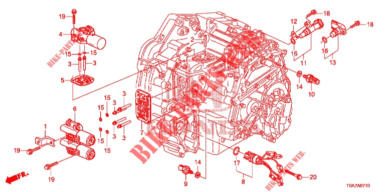 SOLENOIDE (2.0L) (2.4L) pour Honda CR-V 2.0 ELEGANCE 5 Portes 5 vitesses automatique 2014