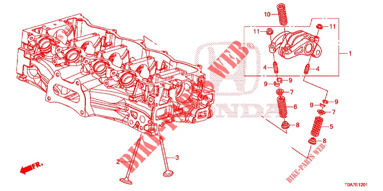 SOUPAPE/CULBUTEUR (2.0L) pour Honda CR-V 2.0 ELEGANCE 5 Portes 5 vitesses automatique 2014