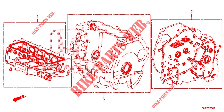 TROUSSE DE JOINT (2.0L) pour Honda CR-V 2.0 ELEGANCE 5 Portes 5 vitesses automatique 2014