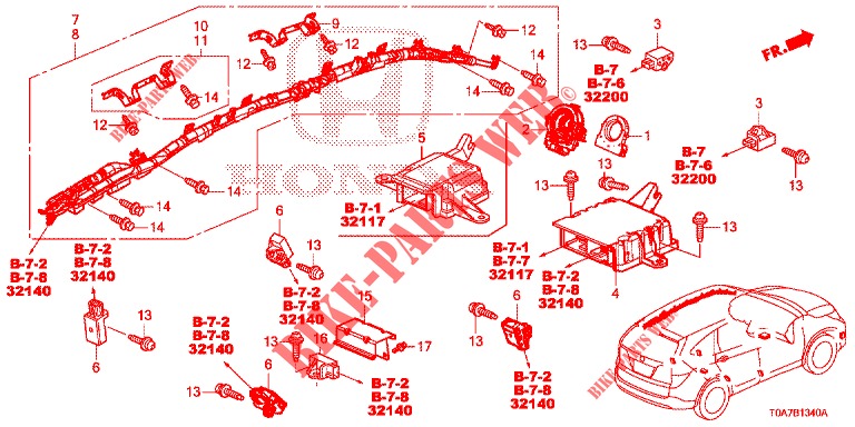 UNITE SRS pour Honda CR-V 2.0 ELEGANCE 5 Portes 5 vitesses automatique 2014