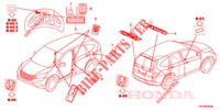 EMBLEMES/ETIQUETTES DE PRECAUTIONS pour Honda CR-V 2.0 ELEGANCE L 5 Portes 5 vitesses automatique 2014