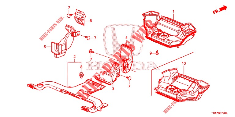 CONDUIT pour Honda CR-V 2.0 ELEGANCE L 5 Portes 5 vitesses automatique 2014