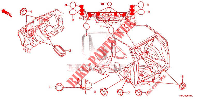 ANNEAU (ARRIERE) pour Honda CR-V 2.0 EXCLUSIVE NAVI 5 Portes 6 vitesses manuelles 2014