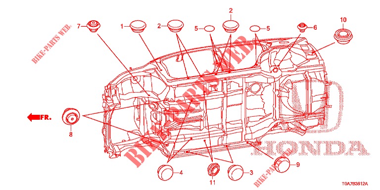 ANNEAU (INFERIEUR) pour Honda CR-V 2.0 EXCLUSIVE NAVI 5 Portes 6 vitesses manuelles 2014