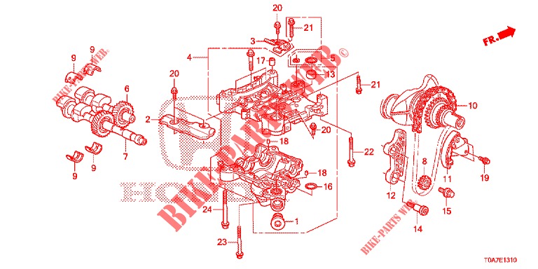 ARBRE DE BALANCIER (2.0L) pour Honda CR-V 2.0 EXCLUSIVE NAVI 5 Portes 6 vitesses manuelles 2014