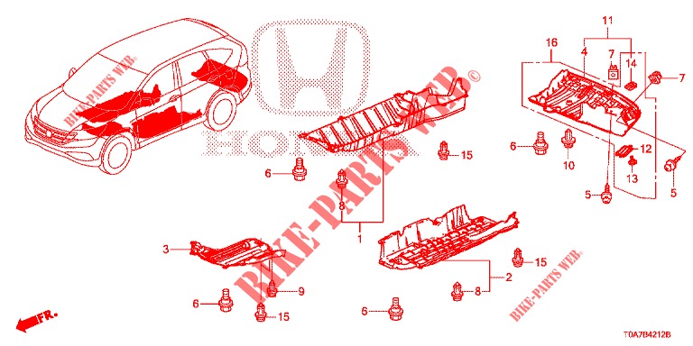 COUVERCLE INFERIEUR pour Honda CR-V 2.0 EXCLUSIVE NAVI 5 Portes 6 vitesses manuelles 2014