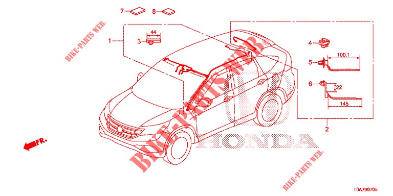 FAISCEAU DES FILS (LH) (6) pour Honda CR-V 2.0 EXCLUSIVE NAVI 5 Portes 6 vitesses manuelles 2014