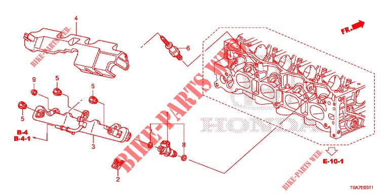 INJECTEUR DE CARBURANT (2.0L) pour Honda CR-V 2.0 EXCLUSIVE NAVI 5 Portes 6 vitesses manuelles 2014
