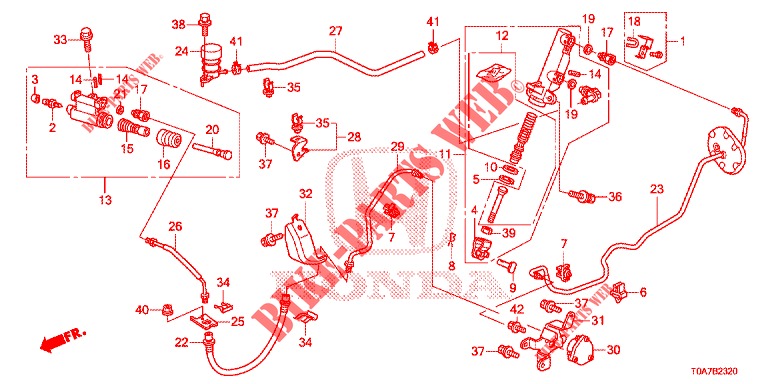 MAITRE CYLINDRE (2.0L) (LH) pour Honda CR-V 2.0 EXCLUSIVE NAVI 5 Portes 6 vitesses manuelles 2014
