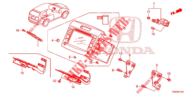 SYSTEME DE NAVIGATION pour Honda CR-V 2.0 EXCLUSIVE NAVI 5 Portes 6 vitesses manuelles 2014