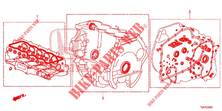 TROUSSE DE JOINT (2.0L) pour Honda CR-V 2.0 EXCLUSIVE NAVI 5 Portes 6 vitesses manuelles 2014