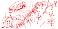 GARNITURE DE LONGRINE LATERALE/PROTECTION pour Honda CR-V 2.0 EXCLUSIVE NAVI 5 Portes 5 vitesses automatique 2014