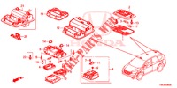 PLAFONNIER pour Honda CR-V 2.0 EXCLUSIVE NAVI 5 Portes 5 vitesses automatique 2014