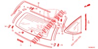 PARE BRISE ARRIERE/VITRE DE CUSTODE pour Honda CR-V 2.0 S 5 Portes 6 vitesses manuelles 2014
