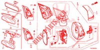MIROIR (3) pour Honda CR-V 2.0 S 5 Portes 5 vitesses automatique 2014