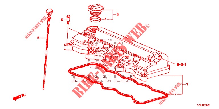 COUVERCLE DE CULASSE (2.0L) pour Honda CR-V 2.0 S 5 Portes 5 vitesses automatique 2014