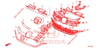 GRILLE AVANT (2) pour Honda CR-V 2.0 ELEGANCE 5 Portes 5 vitesses automatique 2015