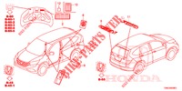 EMBLEMES/ETIQUETTES DE PRECAUTIONS pour Honda CR-V 2.0 EXCLUSIVE L 5 Portes 6 vitesses manuelles 2015