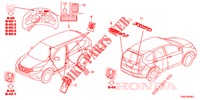 EMBLEMES/ETIQUETTES DE PRECAUTIONS pour Honda CR-V 2.0 EXCLUSIVE L 5 Portes 5 vitesses automatique 2015