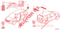 EMBLEMES/ETIQUETTES DE PRECAUTIONS pour Honda CR-V 2.0 S 5 Portes 5 vitesses automatique 2015