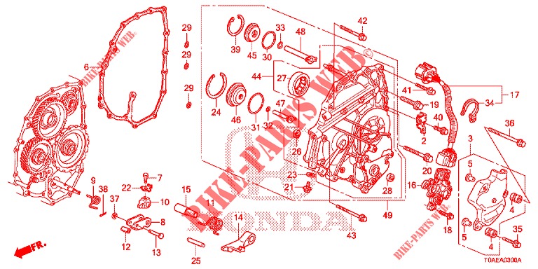 COUVERCLE COTE G. pour Honda CR-V 2.0 S 5 Portes 5 vitesses automatique 2015