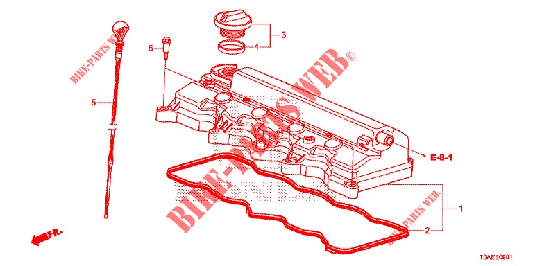 COUVERCLE DE CULASSE (2.0L) pour Honda CR-V 2.0 S 5 Portes 5 vitesses automatique 2015