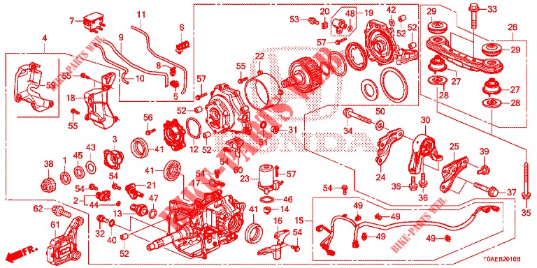 DIFFERENTIEL ARRIERE/MONTURE (1) pour Honda CR-V 2.0 S 5 Portes 5 vitesses automatique 2015
