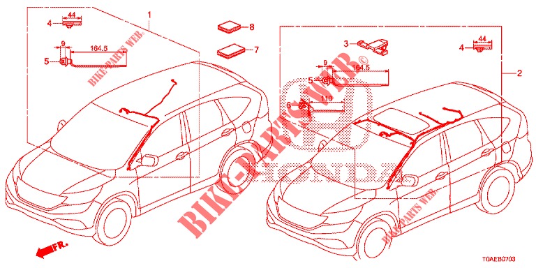FAISCEAU DES FILS (LH) (4) pour Honda CR-V 2.0 S 5 Portes 5 vitesses automatique 2015