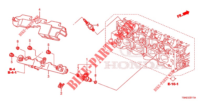 INJECTEUR DE CARBURANT (2.0L) pour Honda CR-V 2.0 S 5 Portes 5 vitesses automatique 2015
