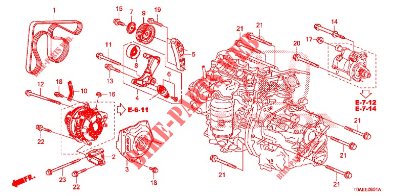 TENDEUR AUTOMATIQUE (2.0L) pour Honda CR-V 2.0 S 5 Portes 5 vitesses automatique 2015