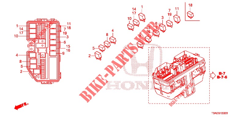 UNITE DE COMMANDE (COMPARTIMENT MOTEUR) (3) pour Honda CR-V 2.0 S 5 Portes 5 vitesses automatique 2015