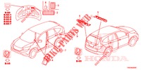 EMBLEMES/ETIQUETTES DE PRECAUTIONS pour Honda CR-V 2.0 COMFORT 5 Portes 6 vitesses manuelles 2016