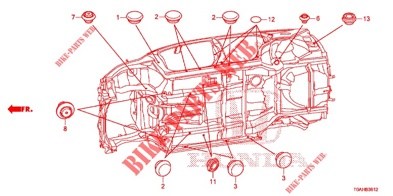 ANNEAU (INFERIEUR) pour Honda CR-V 2.0 COMFORT 5 Portes 6 vitesses manuelles 2017
