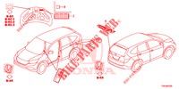 EMBLEMES/ETIQUETTES DE PRECAUTIONS pour Honda CR-V 2.0 COMFORT 5 Portes 9 vitesses automatique 2017