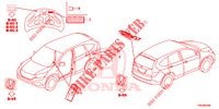 EMBLEMES/ETIQUETTES DE PRECAUTIONS pour Honda CR-V 2.0 ELEGANCE 5 Portes 5 vitesses automatique 2017