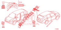EMBLEMES/ETIQUETTES DE PRECAUTIONS pour Honda CR-V 2.0 ELEGANCE L 5 Portes 6 vitesses manuelles 2018