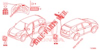 EMBLEMES/ETIQUETTES DE PRECAUTIONS pour Honda CR-V 2.0 EXECUTIVE 5 Portes 6 vitesses manuelles 2018