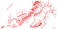 GARNITURE DE LONGRINE LATERALE/PROTECTION pour Honda CR-V 1.5 MID 5 Portes 6 vitesses manuelles 2019