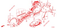 GARNITURE DE LONGRINE LATERALE/PROTECTION pour Honda CR-V 1.5 MID 5 Portes full automatique 2019