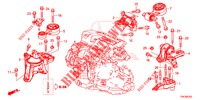 SUPPORTS DE MOTEUR (DIESEL) (2.2L) (MT) pour Honda CR-V DIESEL 2.2 COMFORT 5 Portes 6 vitesses manuelles 2014