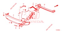 PARE CHOC ARRIERE pour Honda CR-V DIESEL 2.2 ELEGANCE L 5 Portes 6 vitesses manuelles 2014