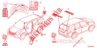 EMBLEMES/ETIQUETTES DE PRECAUTIONS pour Honda CR-V DIESEL 1.6 COMFORT 5 Portes 6 vitesses manuelles 2015